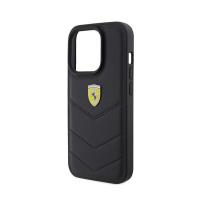 Ferrari Quilted Metal Logo - Etui iPhone 15 Pro (czarny)