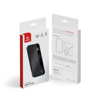 Crong Nano Glass - Niepękające szkło hybrydowe iPhone SE (2022/2020) / 8 / 7 (czarna ramka)