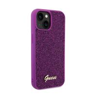 Guess Disco Metal Script - Etui iPhone 15 (fuksja)