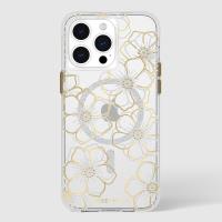 Case-Mate Floral Gems MagSafe - Etui iPhone 15 Pro Max (Gold)