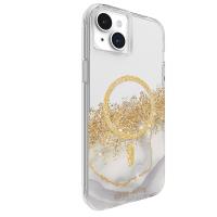 Case-Mate Karat MagSafe - Etui iPhone 15 Plus zdobione złotem (Marble)