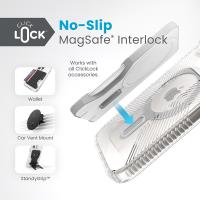 Speck Presidio Perfect-Clear Grip ClickLock & MagSafe - Etui iPhone 15 / iPhone 14 / iPhone 13 (Clear / Chrome Finish / Serene Silver)