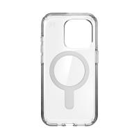 Speck Presidio Perfect-Clear ClickLock & MagSafe - Etui iPhone 15 Pro (Clear / Chrome Finish / Serene Silver)