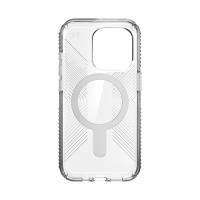 Speck Presidio Perfect-Clear Grip ClickLock & MagSafe - Etui iPhone 15 Pro (Clear / Chrome Finish / Serene Silver)