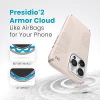 Speck Presidio2 Grip - Etui iPhone 15 Pro Max (Bleached Bone / Heirloom Gold / Hazel Brown)