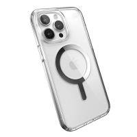 Speck Presidio Perfect-Clear MagSafe - Etui iPhone 15 Pro Max (Clear / Chrome Finish / Serene Silver)