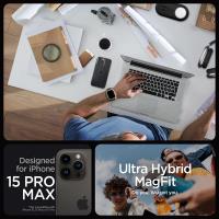 Spigen Ultra Hybrid Mag MagSafe - Etui do iPhone 15 Pro Max (Frost Black)