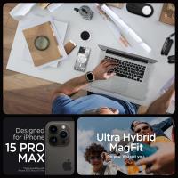 Spigen Ultra Hybrid Mag MagSafe - Etui do iPhone 15 Pro Max (Zero One White)