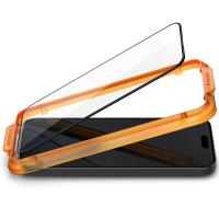 Spigen Alm Glass FC 2-Pack - Szkło hartowane do iPhone 15 Pro Max 2 szt (Czarna ramka)