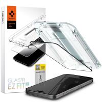 Spigen GLAS.TR EZ FIT FC - Szkło hartowane do iPhone 15 Pro (Czarna ramka)