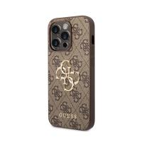 Guess 4G Big Metal Logo - Etui iPhone 15 Pro (brązowy)