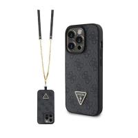 Guess Crossbody 4G Metal Logo - Etui iPhone 15 Pro (czarny)