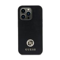 Guess 4G Strass Metal Logo - Etui iPhone 15 Plus (czarny)