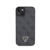 Guess Leather 4G Triangle Strass - Etui iPhone 15 (czarny)