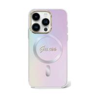 Guess IML Iridescent MagSafe - Etui iPhone 15 Pro (fioletowy)