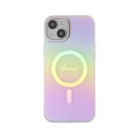 Guess IML Iridescent MagSafe - Etui iPhone 15 Plus (różowy)