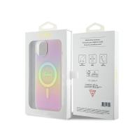Guess IML Iridescent MagSafe - Etui iPhone 15 (różowy)