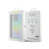 Guess IML Iridescent MagSafe - Etui iPhone 15 Pro Max (turkusowy)