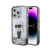 Karl Lagerfeld Liquid Glitter Ikonik - Etui iPhone 15 Pro (przezroczysty)