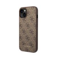 Guess 4G Metal Gold Logo - Etui iPhone 15 Plus (brązowy)