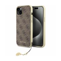 Guess 4G Charms Collection - Etui iPhone 15 Plus (brązowy)