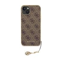 Guess 4G Charms Collection - Etui iPhone 15 Plus (brązowy)