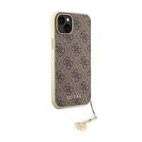 Guess 4G Charms Collection - Etui iPhone 15 (brązowy)