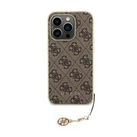 Guess 4G Charms Collection - Etui iPhone 15 Pro Max (brązowy)