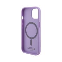Guess Saffiano MagSafe - Etui iPhone 15 (fioletowy)