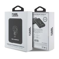 Karl Lagerfeld NFT Outline Ikonik MagSafe - Power Bank indukcyjny 5000 mAh 15W MagSafe (czarny)