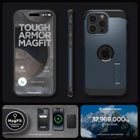 Spigen Tough Armor Mag MagSafe - Etui do iPhone 15 Pro Max (Metal Slate)