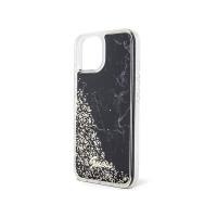 Guess Liquid Glitter Marble - Etui iPhone 14 (Czarny)
