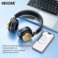 WEKOME M10 SHQ Series - Bezprzewodowe słuchawki nauszne Bluetooth V5.0 (Czarny)