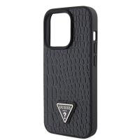 Guess Croco Triangle Metal Logo - Etui iPhone 15 Pro (czarny)