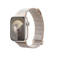 Crong Eclipse - Skórzany pasek magnetyczny Apple Watch 38/40/41mm (beżowy)