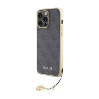 Guess 4G Charms Collection - Etui iPhone 15 Pro Max (szary)