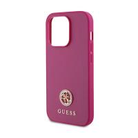 Guess 4G Strass Metal Logo - Etui iPhone 15 Pro Max (różowy)
