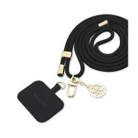 Guess CBDY Cord Nylon 4G Metal Charm - Uniwersalny pasek do telefonu (czarny)