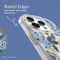 Rifle Paper Clear MagSafe - Etui iPhone 15 Pro (Garden Party Blue)