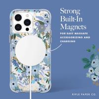 Rifle Paper Clear MagSafe - Etui iPhone 15 Pro Max (Garden Party Blue)