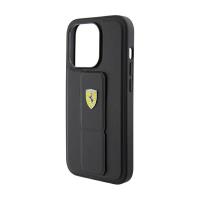 Ferrari Grip Stand Metal Logo - Etui iPhone 15 Pro Max (czarny)
