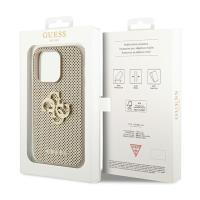Guess Perforated 4G Glitter - Etui iPhone 15 Pro (złoty)