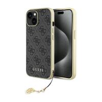 Guess 4G Charms Collection - Etui iPhone 15 (szary)