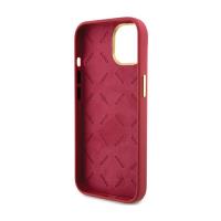 Guess Silicone Script Metal Logo & Frame - Etui iPhone 15 (magenta)