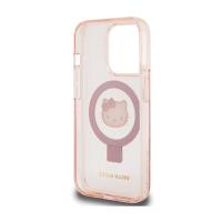 Hello Kitty Ring Stand Glitter Electrop Logo MagSafe - Etui iPhone 15 Pro (różowy)