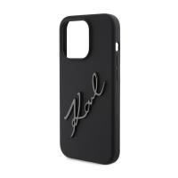 Karl Lagerfeld Silicone Karl Script - Etui iPhone 15 Pro (czarny)