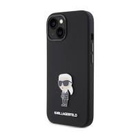 Karl Lagerfeld Silicone Ikonik Metal Pin - Etui iPhone 15 (czarny)
