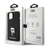 Karl Lagerfeld Silicone Ikonik Metal Pin - Etui iPhone 15 (czarny)