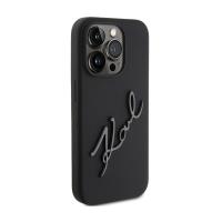 Karl Lagerfeld Silicone Karl Script - Etui iPhone 15 Pro Max (czarny)