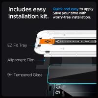 Spigen GLAS.TR EZ FIT Privacy - Szkło hartowane z filtrem prywatyzującym do iPhone 15 Pro Max